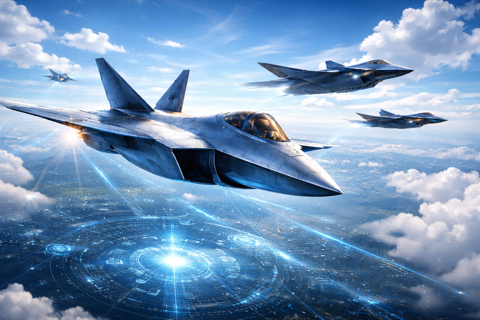 6th generation fighter jets concept showing future air combat technology
