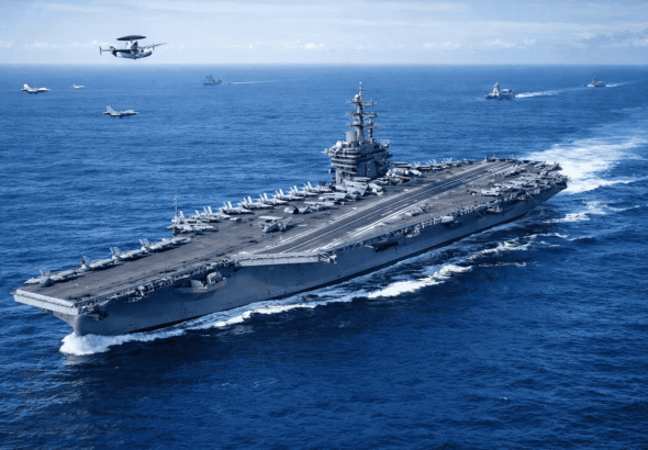 USS Abraham Lincoln (CVN‑72) US Navy aircraft carrier showcasing advanced naval technology with fighter jets