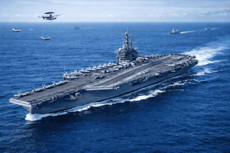 USS Abraham Lincoln (CVN‑72) US Navy aircraft carrier showcasing advanced naval technology with fighter jets