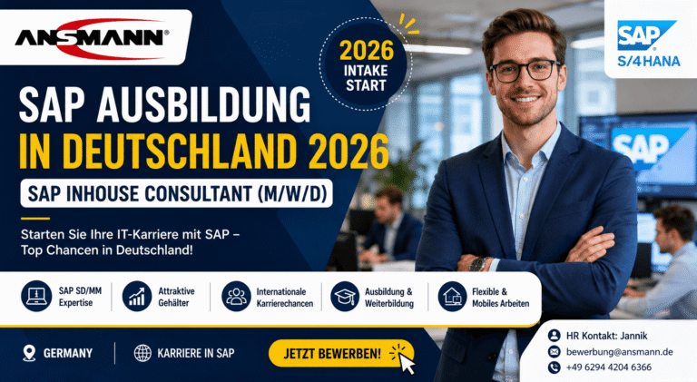 SAP Ausbildung in Deutschland 2026